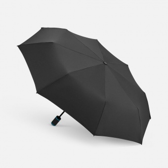 Зонт складной AOC Mini с цветными спицами, бирюзовый фото 