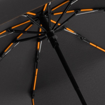 Зонт складной AOC Mini с цветными спицами, оранжевый фото 