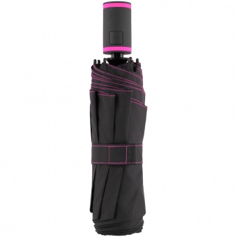Зонт складной AOC Mini с цветными спицами, розовый фото 