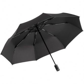 Зонт складной AOC Mini с цветными спицами, серый фото 