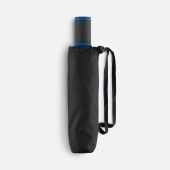 Зонт складной AOC Mini с цветными спицами, синий фото 