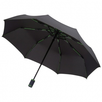 Зонт складной AOC Mini с цветными спицами, зеленое яблоко фото 