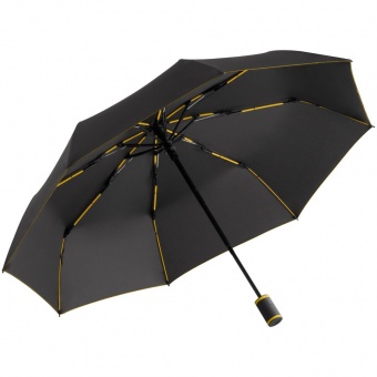 Зонт складной AOC Mini с цветными спицами, желтый фото 
