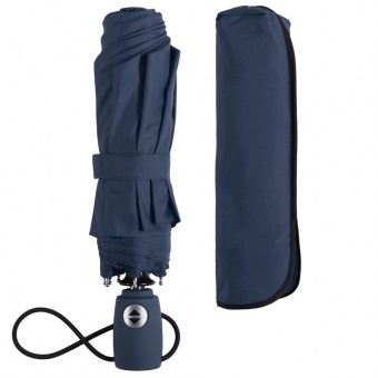 Зонт складной AOC, темно-синий фото 