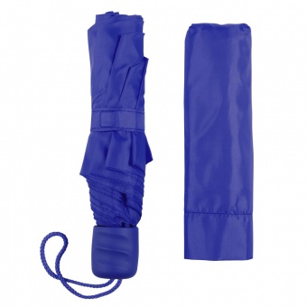 Зонт складной Basic, синий фото 
