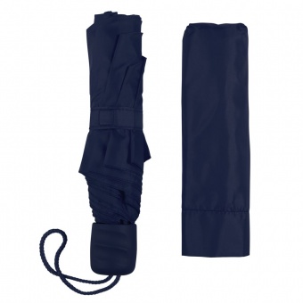 Зонт складной Basic, темно-синий фото 
