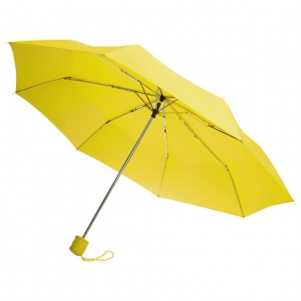 Зонт складной Basic, желтый, уценка фото 