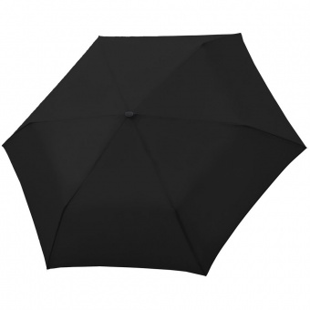 Зонт складной Carbonsteel Slim, черный фото 