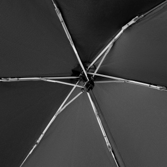 Зонт складной Carbonsteel Slim, черный фото 