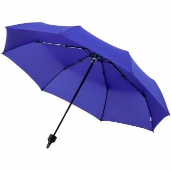 Зонт складной Clevis с ручкой-карабином, ярко-синий фото 