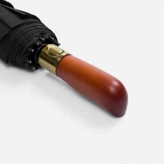 Зонт складной Cloudburst в подарочной упаковке, черный фото 