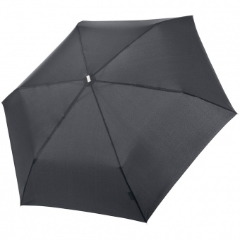 Зонт складной Fiber Alu Flach, серый фото 