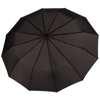 Зонт складной Fiber Magic Major, черный фото 