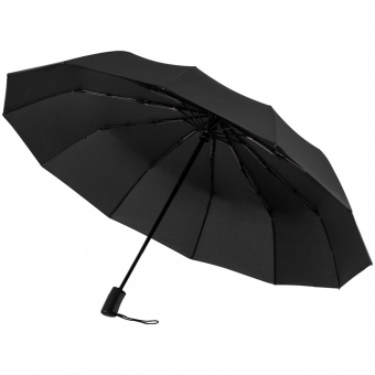 Зонт складной Fiber Magic Major, черный фото 
