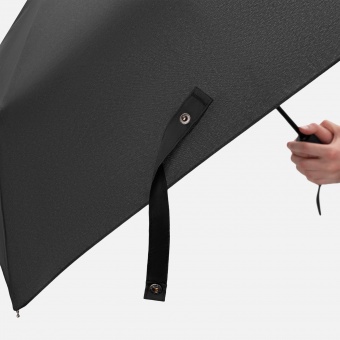 Зонт складной Filton, черный фото 