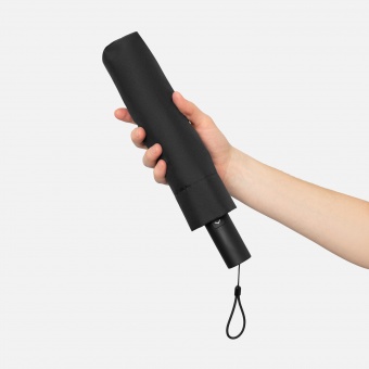 Зонт складной Filton, черный фото 