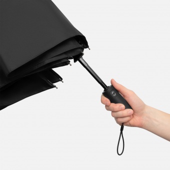 Зонт складной Filton, черный фото 