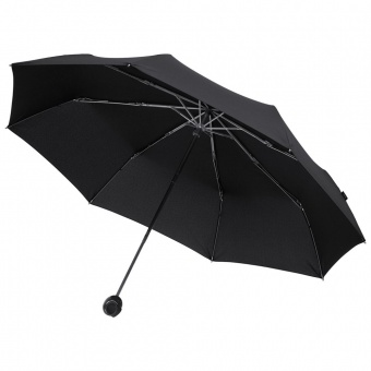 Зонт складной Floyd с кольцом, черный фото 