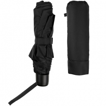 Зонт складной Hit Mini, черный фото 