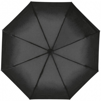 Зонт складной Hoopy с ручкой-карабином, черный фото 