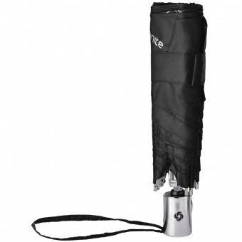 Зонт складной Karissa Slim, автомат, черный фото 5