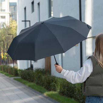 Зонт складной Levante, черный фото 