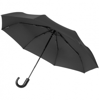Зонт складной Lui, черный фото 4