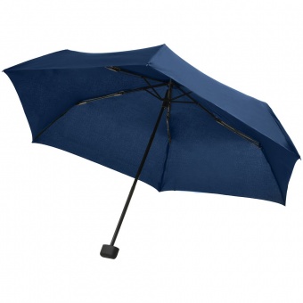 Зонт складной Mini Hit Flach, темно-синий фото 