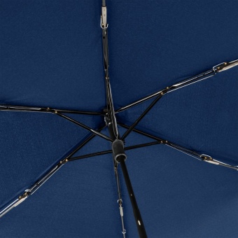 Зонт складной Mini Hit Flach, темно-синий фото 
