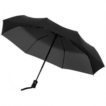 Зонт складной Monsoon, черный фото 