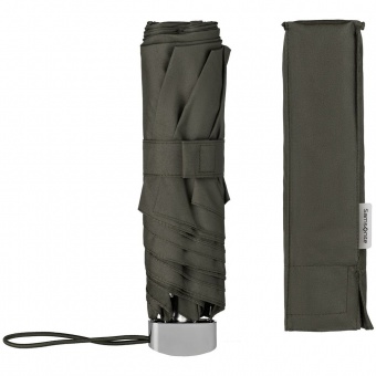 Зонт складной Rain Pro Flat, серый фото 