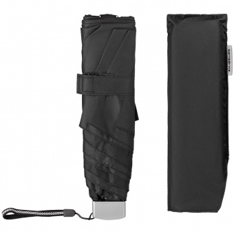 Зонт складной Rain Pro Mini Flat, черный фото 