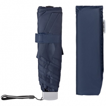 Зонт складной Rain Pro Mini Flat, синий фото 