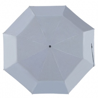 Зонт складной Manifest Color со светоотражающим куполом, черный фото 