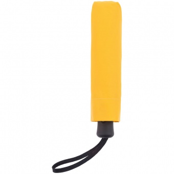 Зонт складной Manifest Color со светоотражающим куполом, желтый фото 