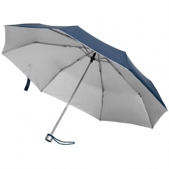 Зонт складной Silverlake, синий с серебристым фото 