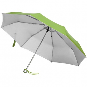 Зонт складной Silverlake, зеленое яблоко с серебристым фото 