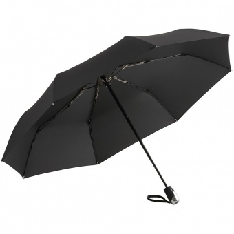 Зонт складной Steel, черный фото 