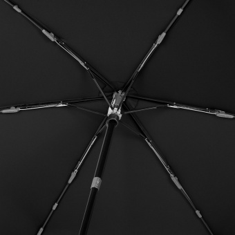 Зонт складной TS220 с безопасным механизмом, черный фото 