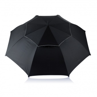 Зонт-трость антишторм Hurricane, d120 см, черный фото 