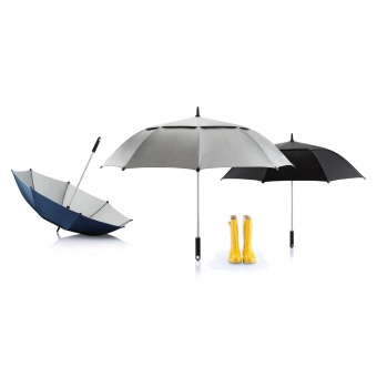 Зонт-трость антишторм Hurricane, d120 см, черный фото 