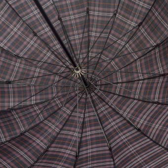 Зонт-трость Big Boss, серый в клетку фото 