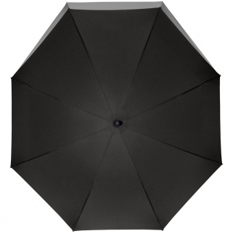 Зонт-трость Fiber Move AC, черный с серым фото 