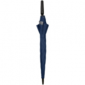 Зонт-трость Fiber Move AC, темно-синий с серым фото 