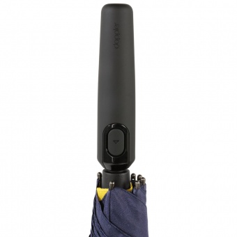 Зонт-трость Fiber Move AC, темно-синий с желтым фото 