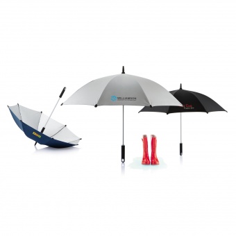 Зонт-трость Hurricane, d105 см, серебряный фото 6