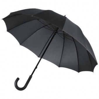Зонт-трость Lui, черный с красным фото 