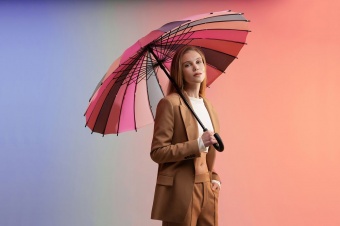 Зонт-трость «Спектр», розовый фото 