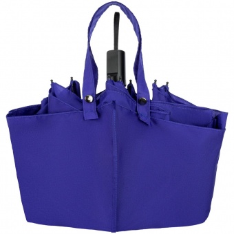 Зонт-сумка складной Stash, синий фото 