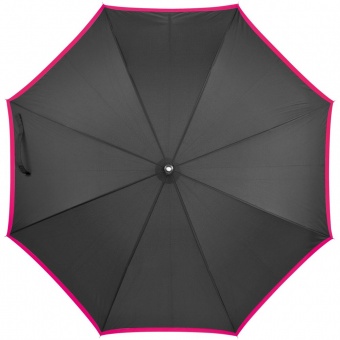 Зонт-трость Highlight, черный с розовым фото 